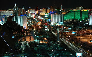 Las Vegas Nevada during night time HD wallpaper